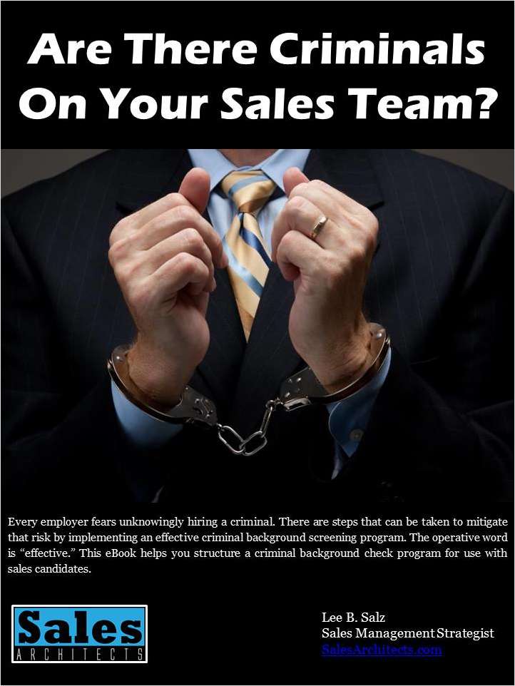 Are There Criminals On Your Sales Team?