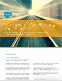 Ten Tips for Accelerating Your Pipeline