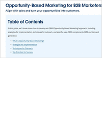 Learn how opportunity-based marketing aligns B2B sales and marketing