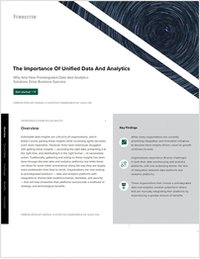Forrester Snapshot: The Importance of Unified Data and Analytics