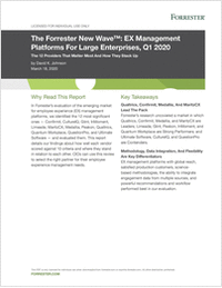 The Forrester Wave™: EX Management Platforms For Large Enterprises, Q1 2020