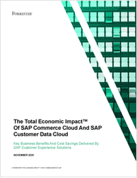 The Total Economic Impact Of SAP Commerce Cloud And SAP Customer Data Cloud