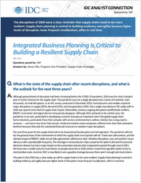 Integrated Business Planning Is Critical to Building a Resilient Supply Chain