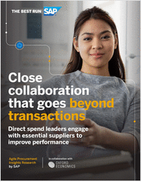 Close collaboration that goes beyond transactions: A survey of 500 supply chain and procurement executives on supplier collaboration