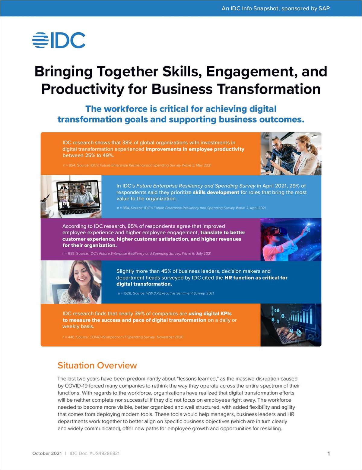 IDC Snapshot - Bringing Together Skills, Engagement, and  Productivity for Business Transformation