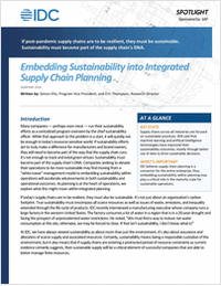 IDC Spotlight: Integrated Supply Chain Planning