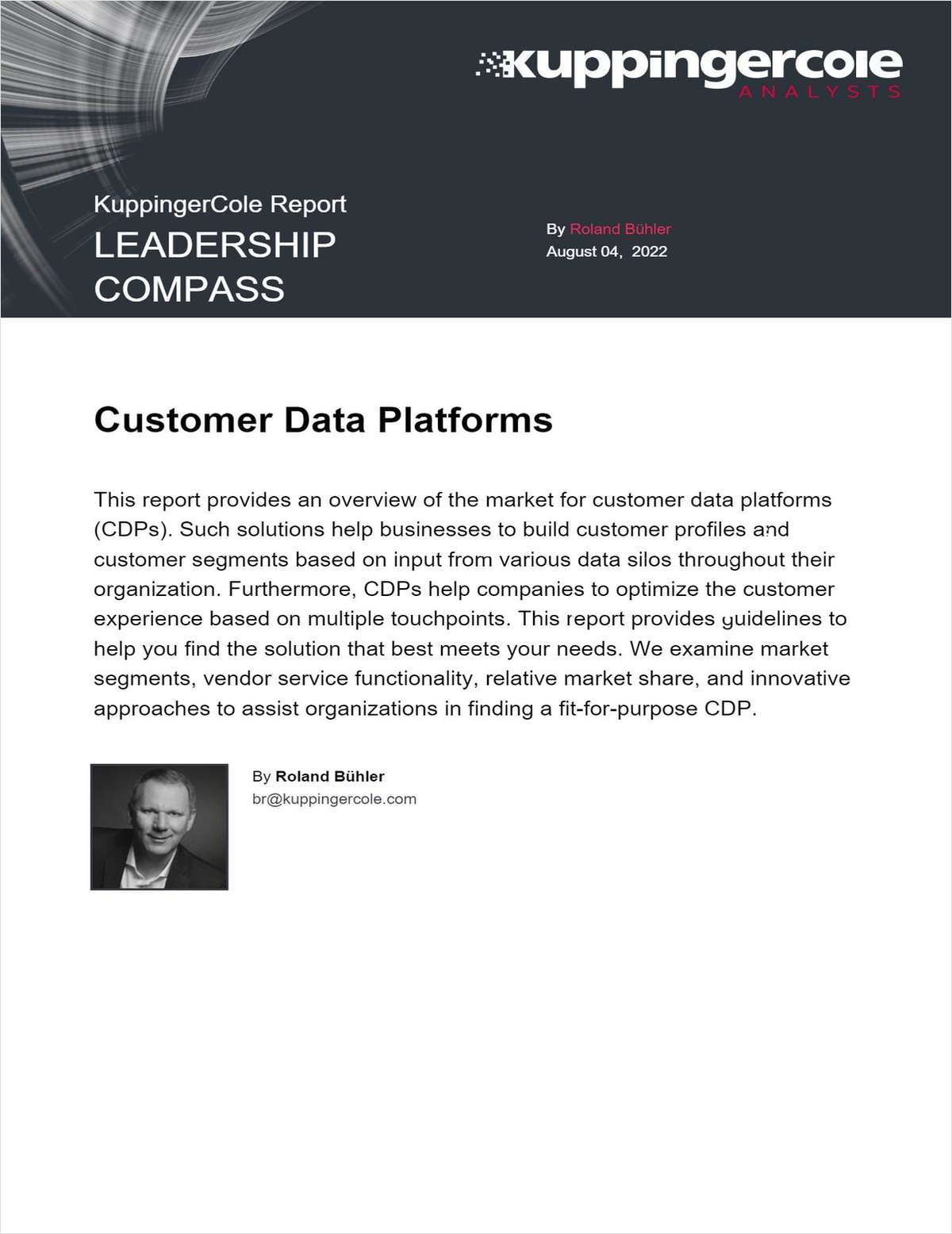 The 2022 KuppingerCole Leadership Compass: Customer Data Platforms