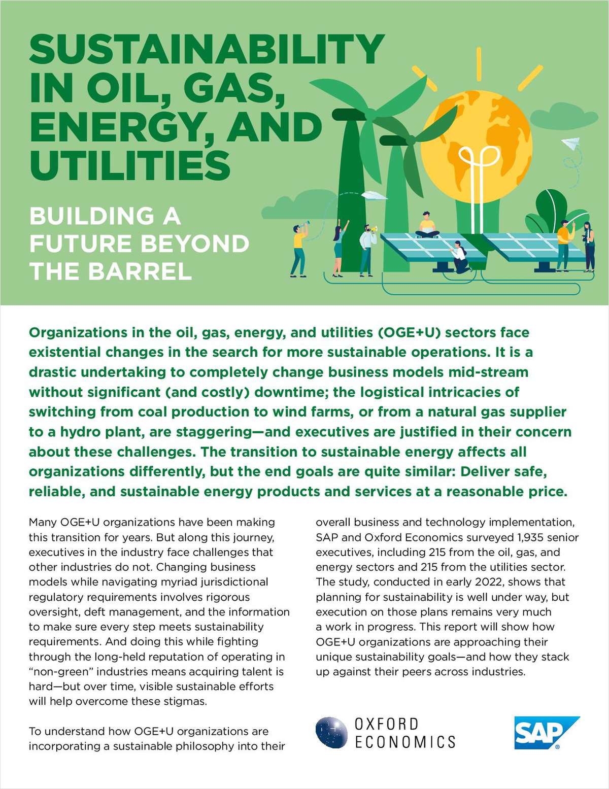 Oxford Economics - Sustainability in Oil, Gas, Energy, and Utilities: Building a Future Beyond the Barrel