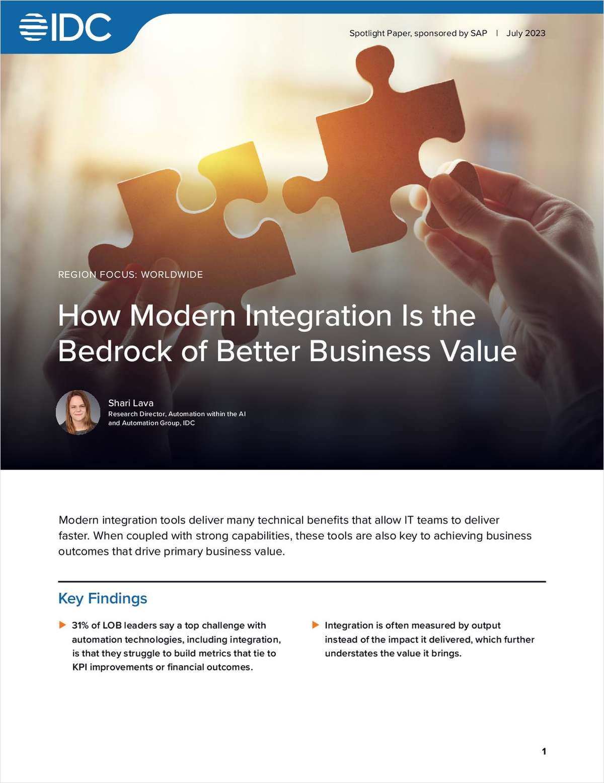 IDC Spotlight: How Modern Integration is the Bedrock of Better Business Value
