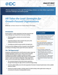 HR Takes the Lead: Strategies for Growth Focused Organizations