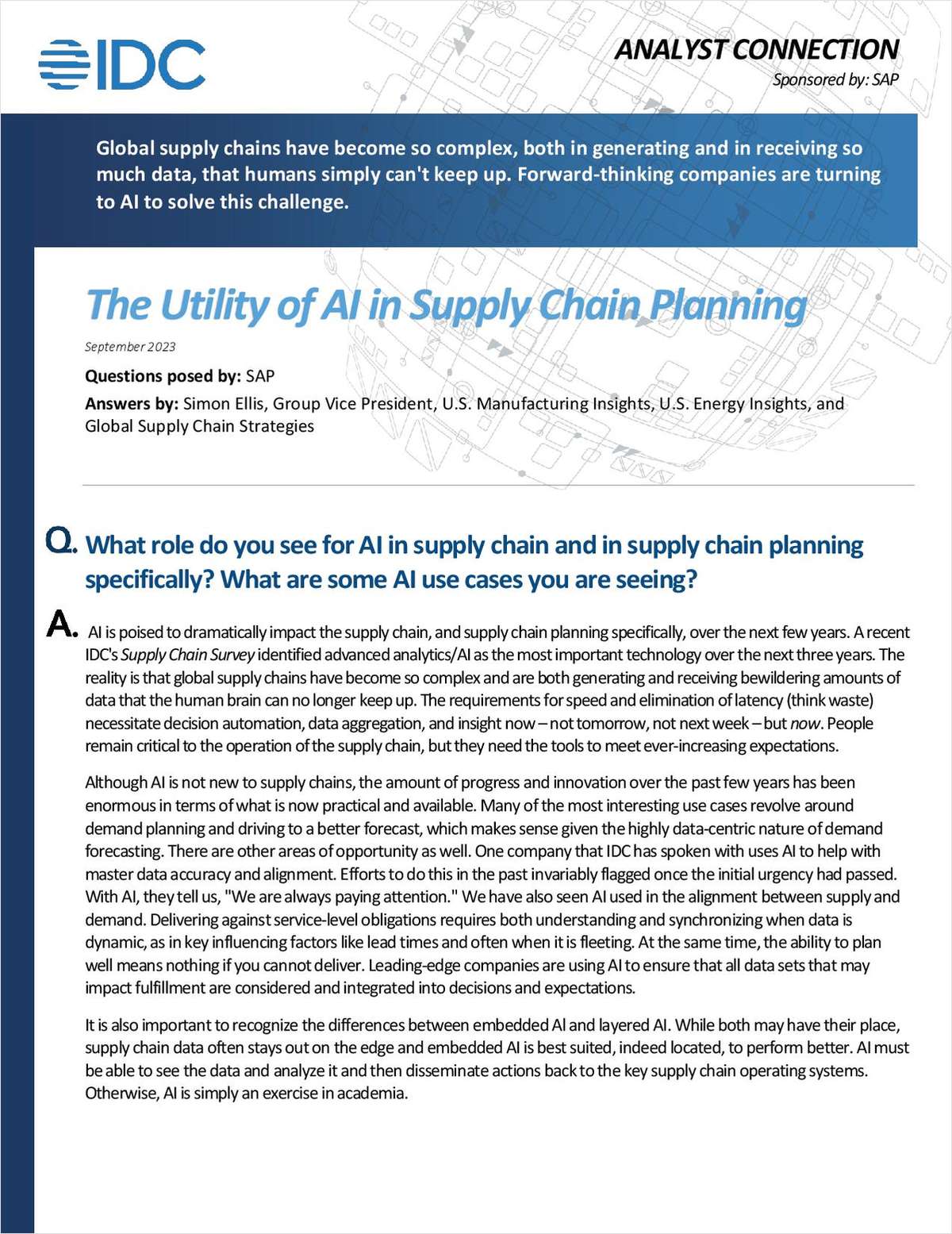 IDC: How AI is transforming how supply chain planners work