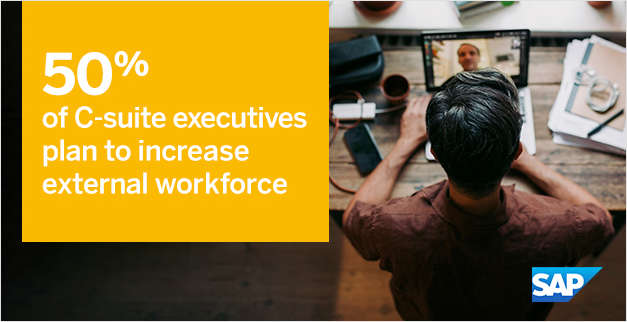 50% of C-suite executives plan to increase external workforce