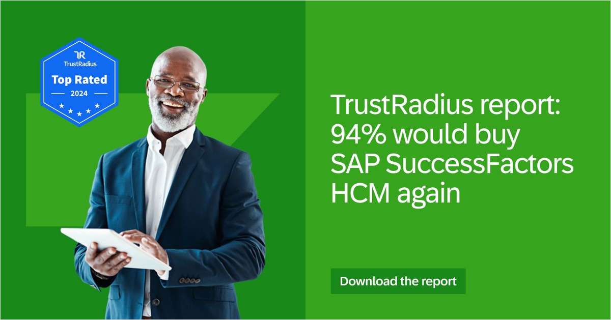 Trust Radius reviews name SAP SuccessFactors HCM a leader in HR technology