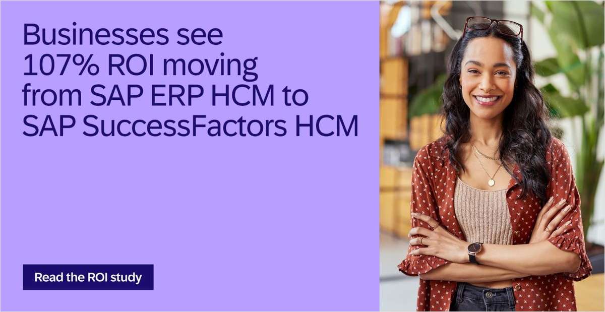 SAP ERP HCM to SAP SuccessFactors HCM: 13% lower cost