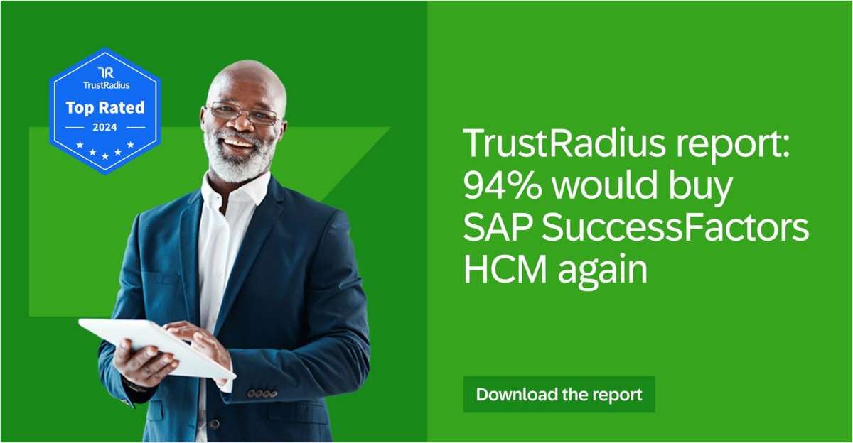 Trust Radius reviews name SAP SuccessFactors HCM a leader in HR technology