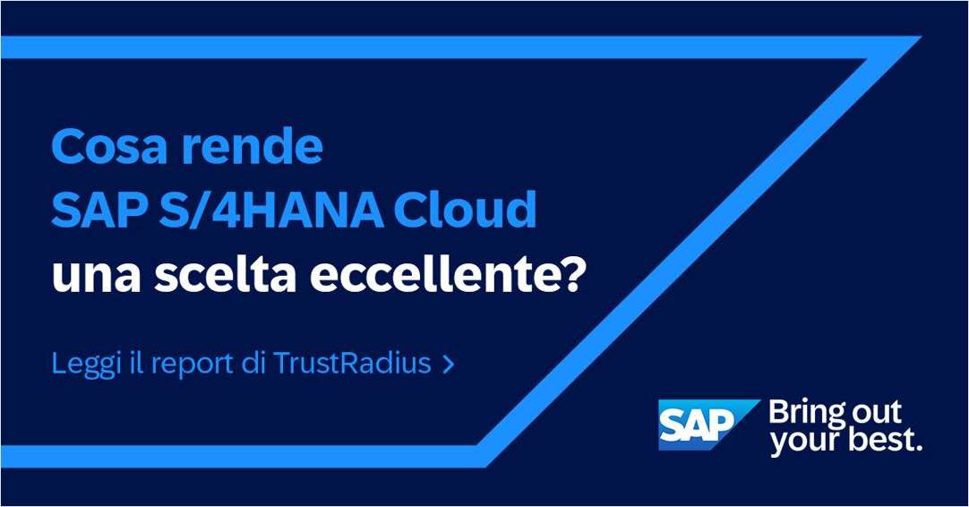 SAP S/4HANA Cloud è ai primi posti per soddisfazione e valore
