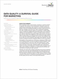 Data Quality: A Survival Guide for Marketing