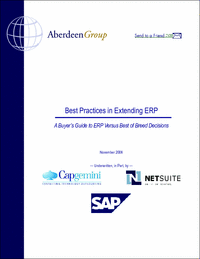 Best Practices in Extending ERP: A Buyer's Guide to ERP Versus Best of Breed Decisions