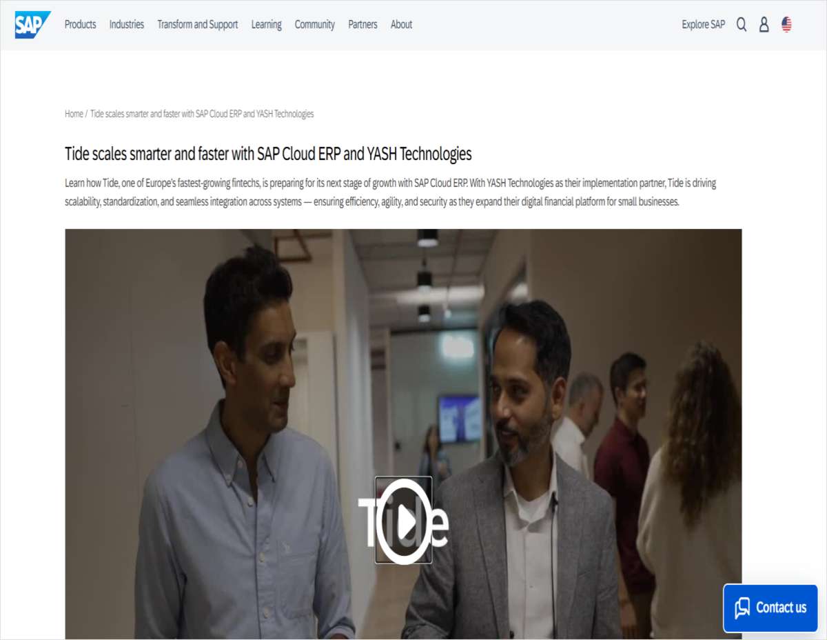 Tide scales smarter and faster with SAP Cloud ERP and YASH Technologies