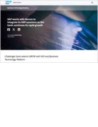 SAP Works with Monzo to Integrate its ERP Solutions as The Bank Continues its Rapid Growth