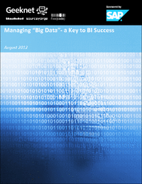 Managing 'Big Data' - A Key to BI Success