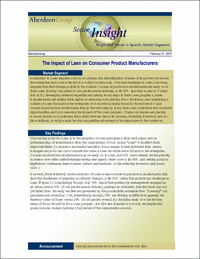 The Impact of Lean on Consumer Product Manufacturers