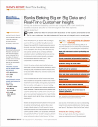 Banks Betting on Big Data and Real Time Insights
