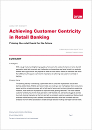 Achieving Customer Centricity in Retail Banks