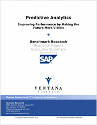 Predictive Analytics: Improving Performance by Making the Future More Visible