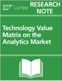 Technology Value Matrix on the Analytics Market