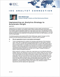 Implementing an Analytics Strategy to Accelerate Insight