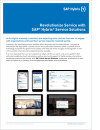 Revolutionize Service with SAP Hybris Service Solutions
