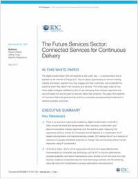 The Future Services Sector: Connected Services for Continuous Delivery