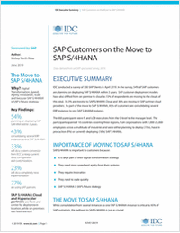 SAP Customers on the Move to SAP S/4HANA