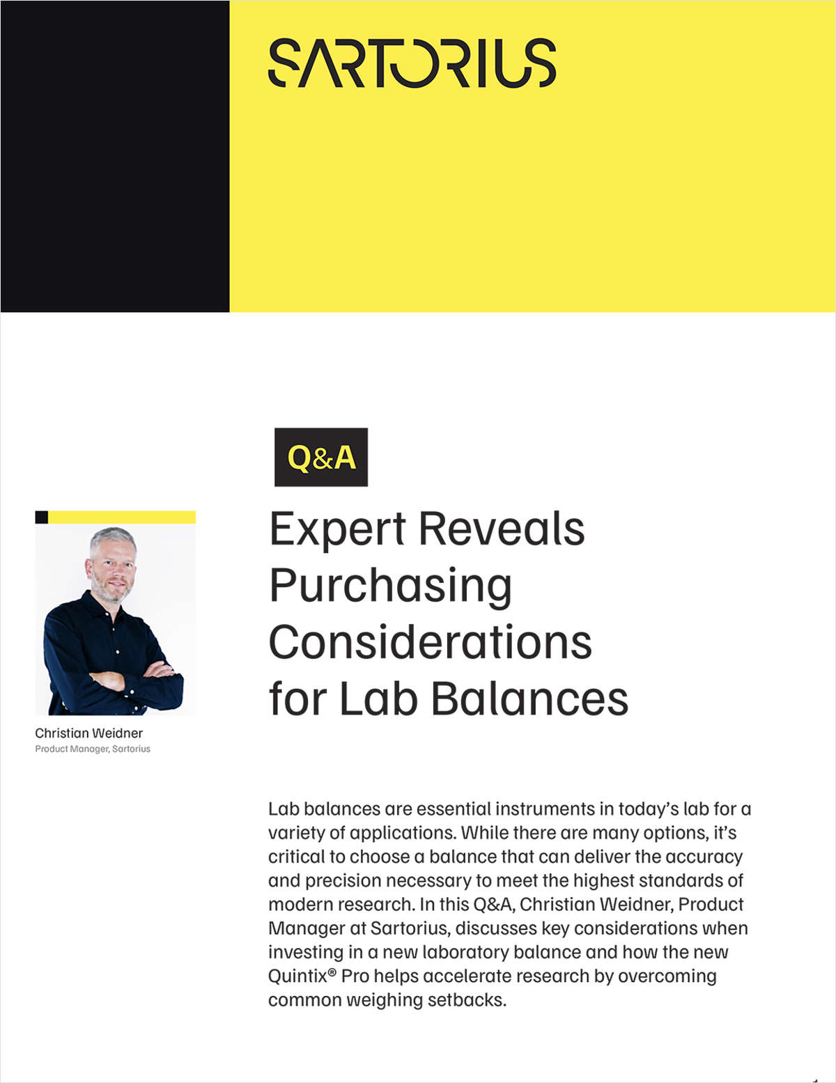 Q&A: Expert Reveals Purchasing Considerations for Lab Balances