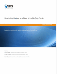 How to Use Hadoop as a Piece of the Big Data Puzzle