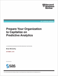 Prepare Your Organization to Capitalize on Predictive Analytics