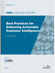 w sasi52c - TDWI Checklist Report: Best Practices for Delivering Actionable Customer Intelligence