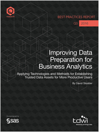 TDWI Best Practices: Improving Data Preparation for Business Analytics