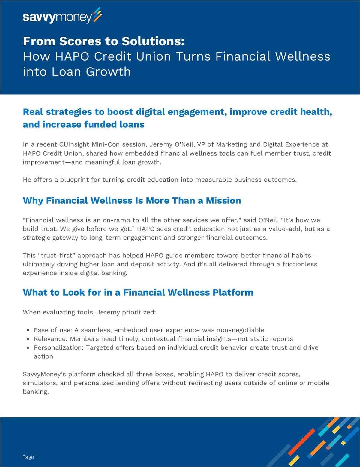From Scores to Solutions: How HAPO Credit Union Turns Financial Wellness into Loan Growth