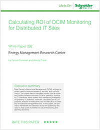 Calculating ROI of DCIM Monitoring for Distributed IT Sites