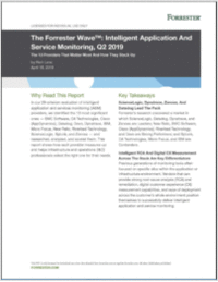 The Forrester Wave™: Intelligent Application And Service Monitoring, Q2 2019