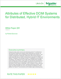 Attributes of Effective DCIM Systems for Distributed, Hybrid IT Environments