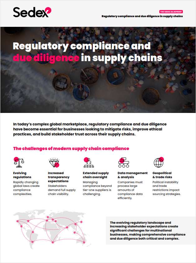 Drive regulatory compliance and due diligence in supply chains