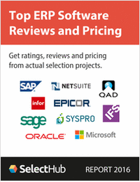 Top ERP Software Reviews and Pricing 2016--Get Free Report & Price Quotes
