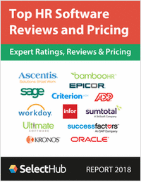 Top Human Resources Software Reviews and Pricing 2017--Free Analyst Report