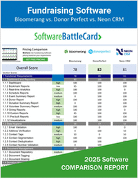 Top Fundraising Software for Donor Management--Bloomerang vs. DonorPerfect vs. Neon CRM