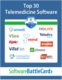 Top 30 Telemedicine Software BattleCard--Amwell Telehealth vs. Alternatives