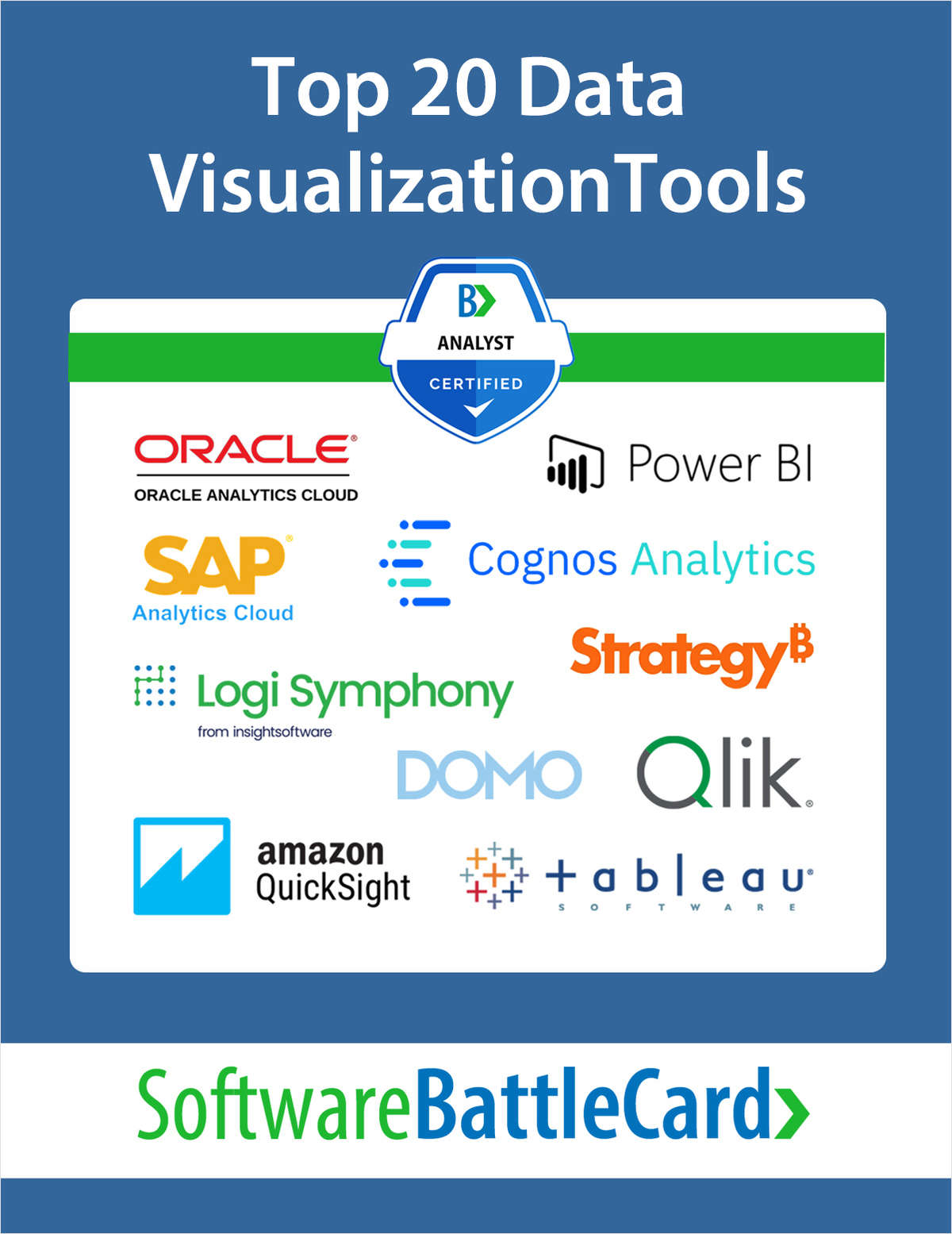 Top 20 Data Visualization Tools BattleCard―Tableau vs. Alternatives