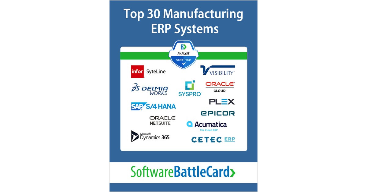 Top 30 Manufacturing ERP BattleCard 2026